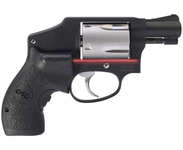 Smith and Wesson Performance Center 442 Black/Stainless .38 SPL 1.875-inch 5Rds with Crimson Trace Laser Grips