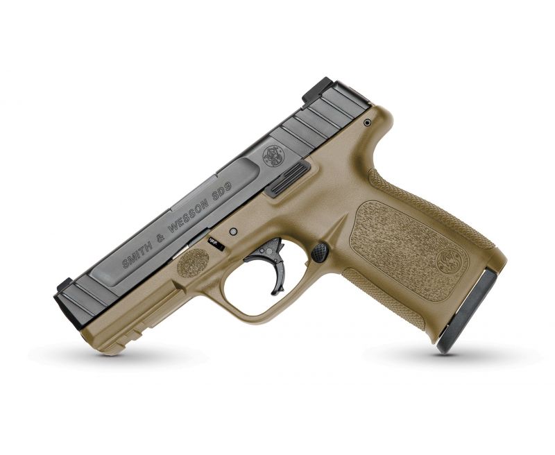 Smith &amp; Wesson SD9 Black /Flat Dark Earth 9mm 4-inch Barrel 16 Rounds with Fixed Sights