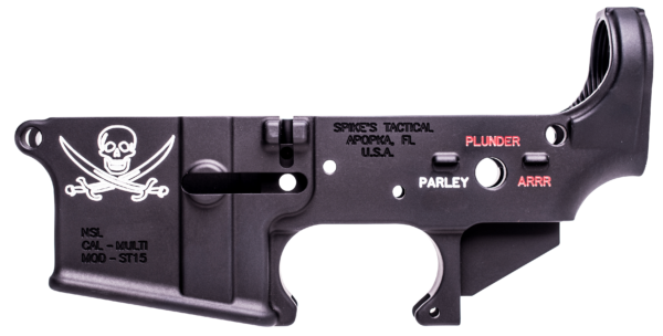 Spikes TAC Calico Jack Stripped Lower Receiver with Color Filled Components Multi CAL