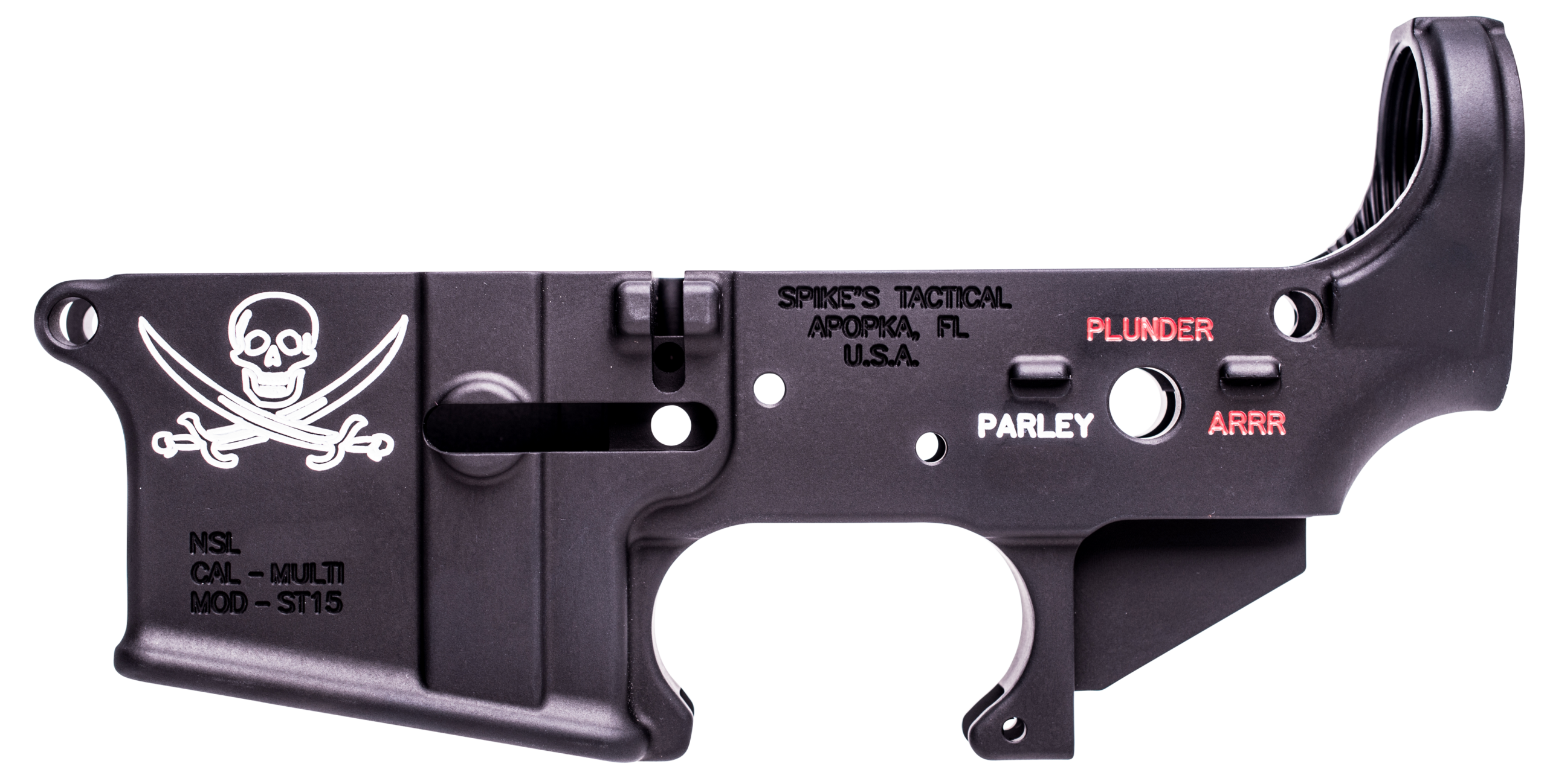 Spikes TAC Calico Jack Stripped Lower Receiver with Color Filled Components Multi CAL