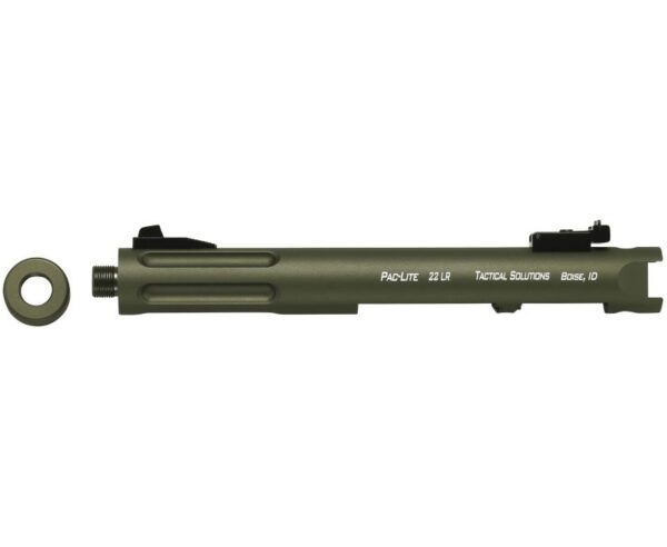 Tactical Solutions Pac-Lite Olive Drab Green 4.5-inch Fluted Threaded Barrel