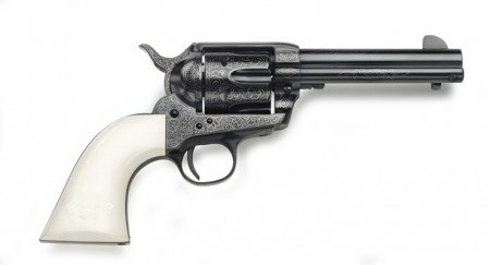 Taylors and Co Outlaw Legacy Engraved Blued .357 Mag 4.75-inch 6Rds