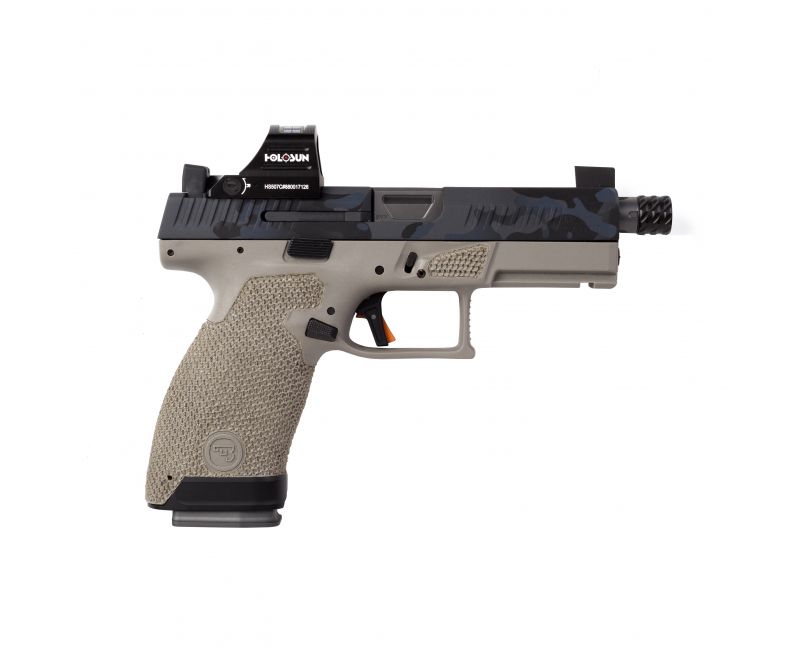 The Gun Co Custom CZ P-10 Compact Type 1 Urban Battle Gray 9mm 4.61″ 15 RD with Holosun Reflex Sight