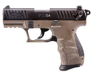 Walther P22 California Model .22LR 3.4″ 10Rounds Flat Dark Earth / Black