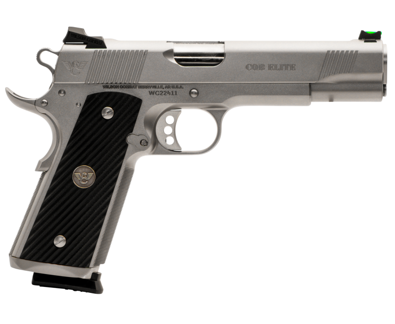 Wilson Combat 1911 CQB Elite Full Size Stainless .45 ACP 5″ Barrel 8Rds Contrast Sights