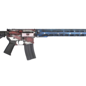 Anderson Manufacturing AM 15 5 56mm Patriotic Semi Automatic Rifle with American Flag Battle Worn Finis