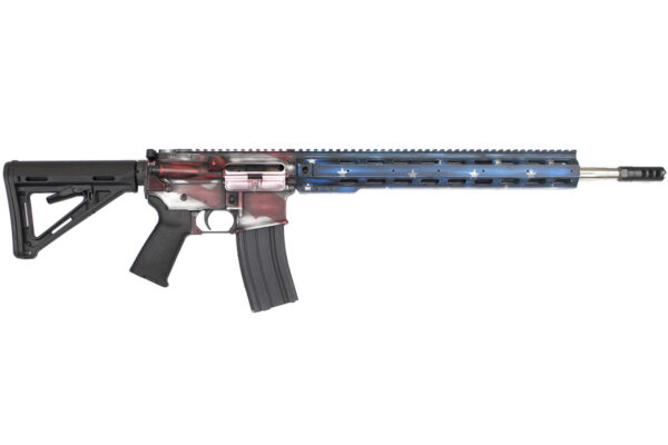 Anderson Manufacturing AM 15 5 56mm Patriotic Semi Automatic Rifle with American Flag Battle Worn Finis
