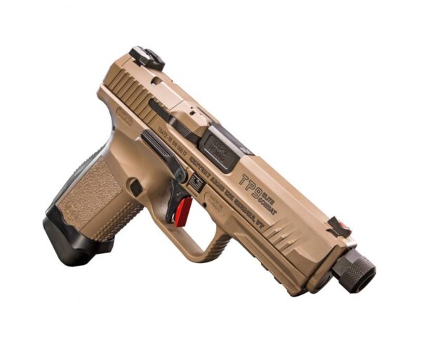 Canik TP9SF Elite Combat Flat Dark Earth 9mm 4.78-inch One 17Rd and One 15Rd Magazine