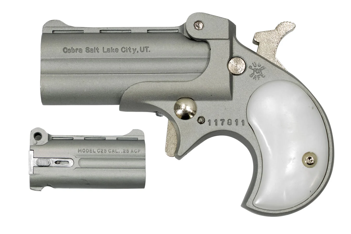 Cobra Enterprise Inc 22LR/25 Auto Derringer with Pearl Grips