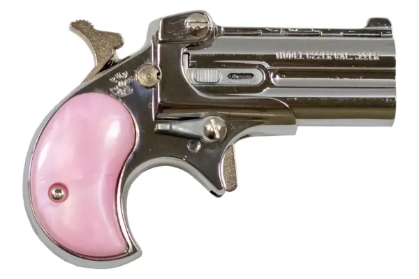 Cobra Enterprise Inc 22LR Derringer with Chrome Finish and Pink Pearl