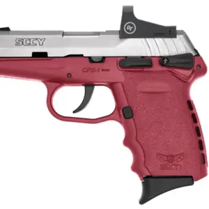 SCCY CPX-1 9mm Pistol with Crimson Red Frame/Stainless Slide and Red