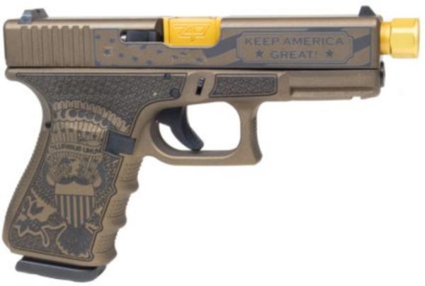 Glock G19 Gen 4 Trump Bronze 9mm 4″ TiNi Threaded Barrel 15-Rounds Fixed Sights USA Made
