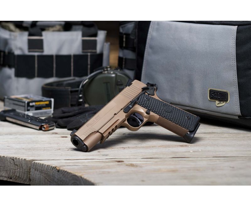 Sig Sauer 1911 Emperor Scorpion Flat Dark Earth .45 ACP 5-inch 8Rds Siglite Night Sights — image 2