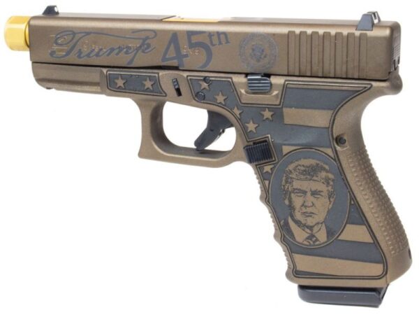 Glock G19 Gen 4 Trump Bronze 9mm 4″ 15 RDs Fixed Sights TiNi Threaded Barrel