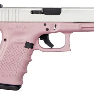 Glock 19 Gen4 9mm Pistol with Cerakote Pink Frame and Shimmering