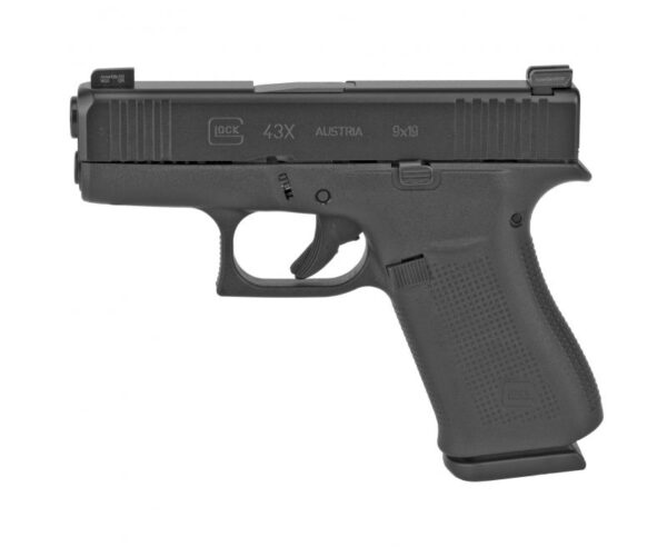 Glock G43X Pistol 9mm 3.4″ Barrel 10 RDs AmeriGlo Bold Sights
