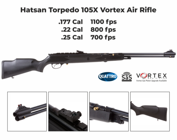 Hatsan Torpedo 105X Vortex Break Barrel Air Rifle