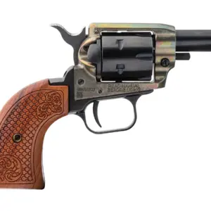 Heritage Barkeep 22 LR Revolver with Custom Scroll Wood Grip and 3 Inch