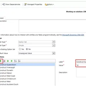 Step 2: The option set values should be same as Event records created
