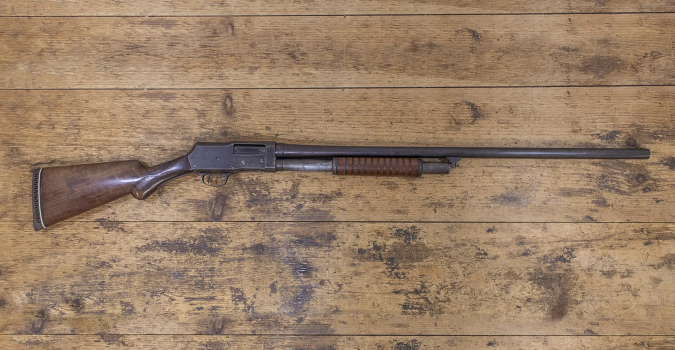 J Stevens Arms Company 520 12 Gauge Police Trade-In Pump Action Shotgun