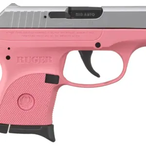 Ruger LCP 380 ACP Pistol with Pink Grip Frame and Satin Aluminum
