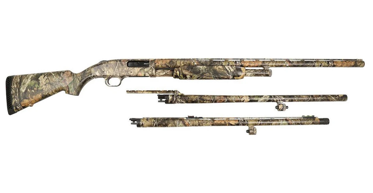 Mossberg M500A 12 Gauge Pump-Action Shotgun Combo with 3 Barrels and