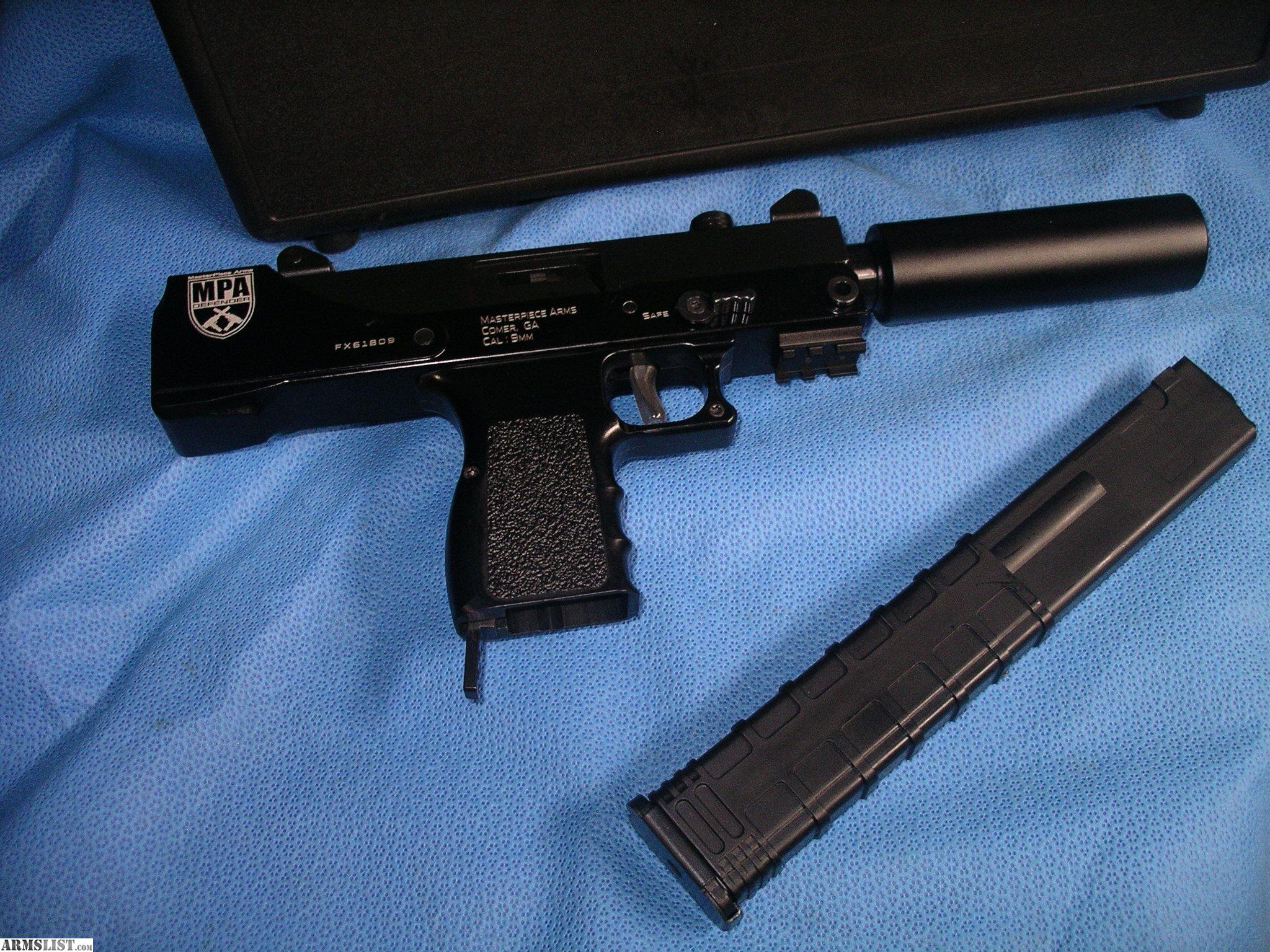 ARMSLIST - For Sale: Masterpiece Arms Defender Top Cocking TB 9mm