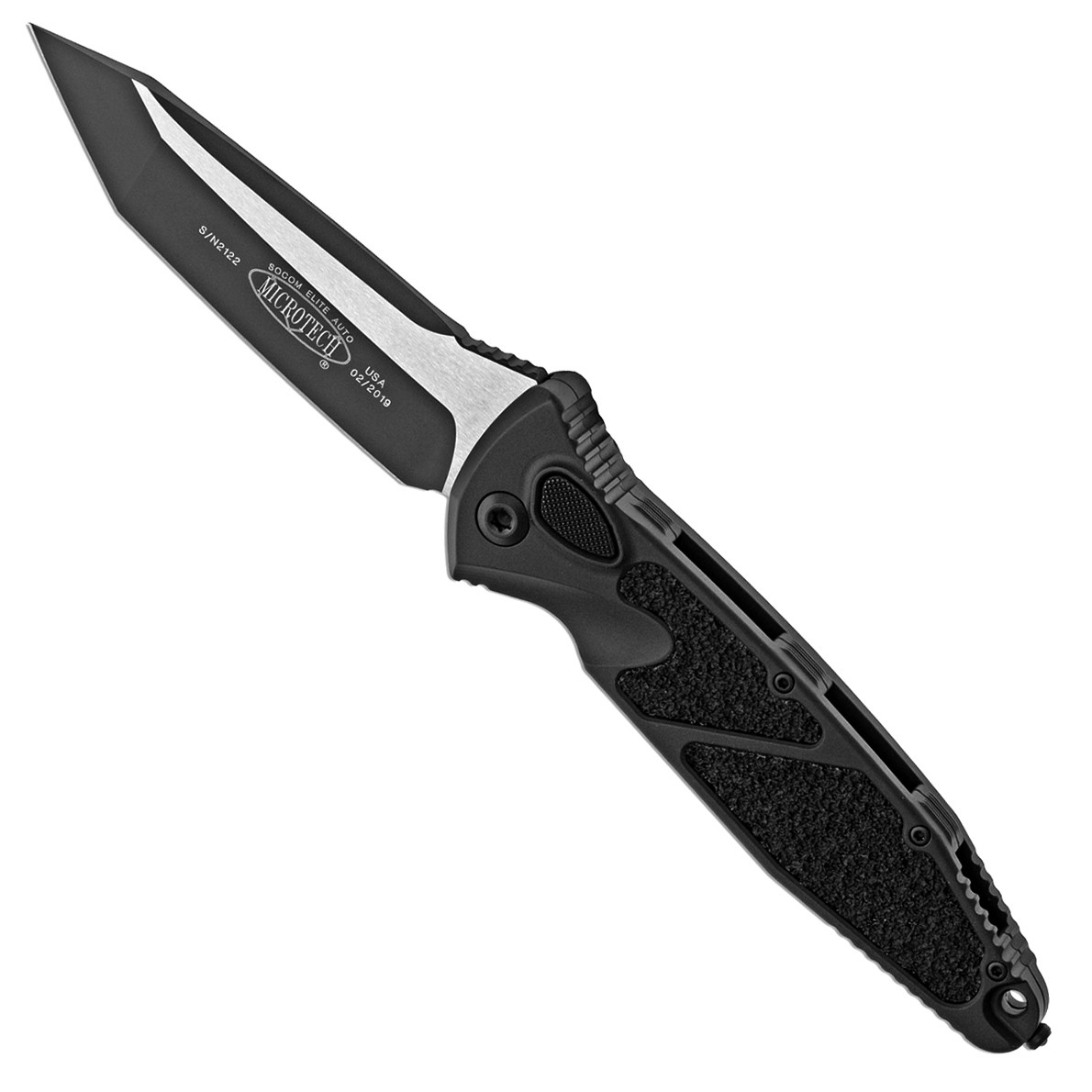 Microtech Socom Elite Auto Tanto T/E Black Tactical Standard 161A-1T