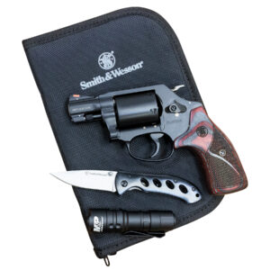 Smith & Wesson Model 360 357 Magnum Revolver EDC Kit with Charcoal/Ruby