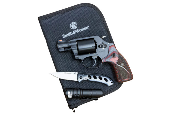 Smith & Wesson Model 360 357 Magnum Revolver EDC Kit with Charcoal/Ruby