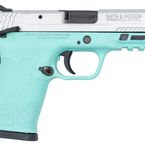 Smith & Wesson M&P9 Shield EZ 9mm Pistol with Robins Egg Blue Frame and