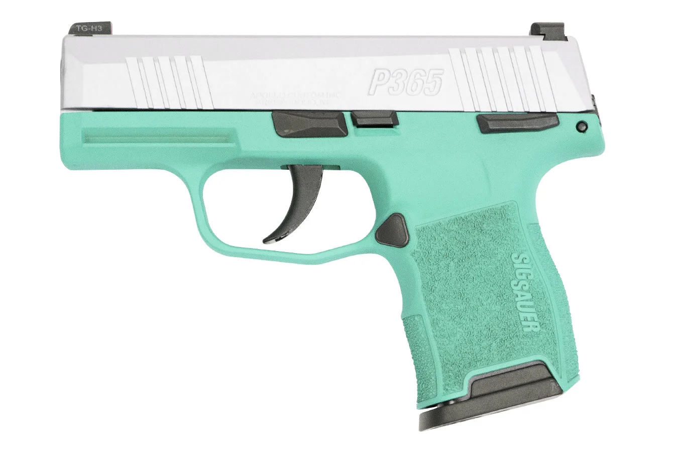 Sig Sauer P365 Micro Compact 9mm Pistol with Robins Egg Blue Cerakote