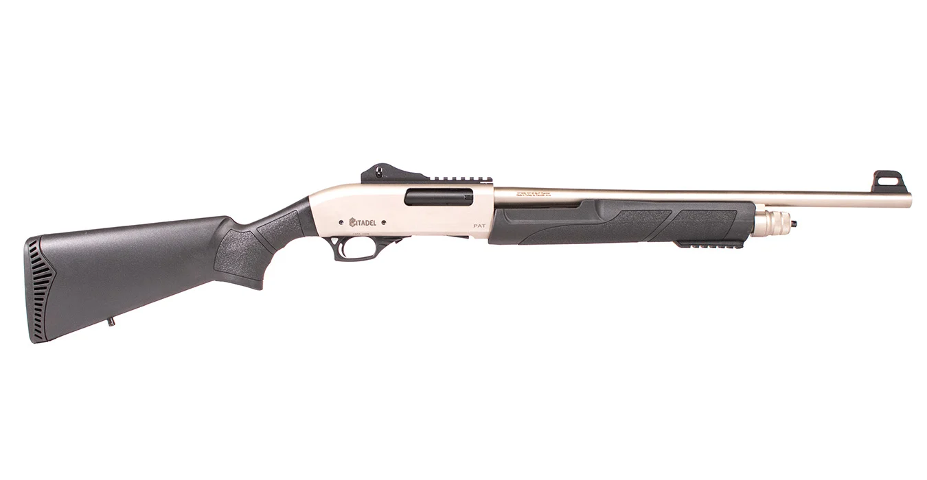 Citadel PAT 20 Gauge Pump-Action Shotgun with Nickel Receiver