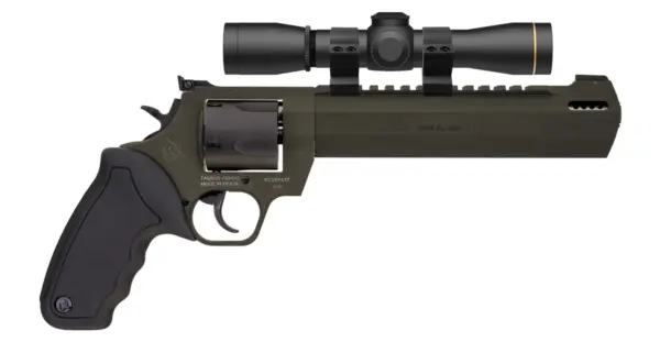 Taurus Raging Hunter 44 Magnum OD Green Revolver with Leupold FX-II