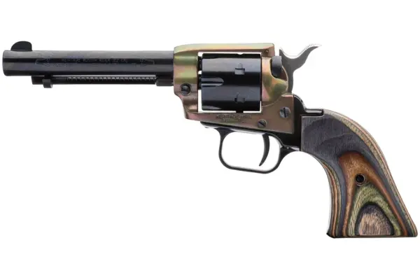Heritage Rough Rider 22LR Case Hardened Rimfire Revolver with Green