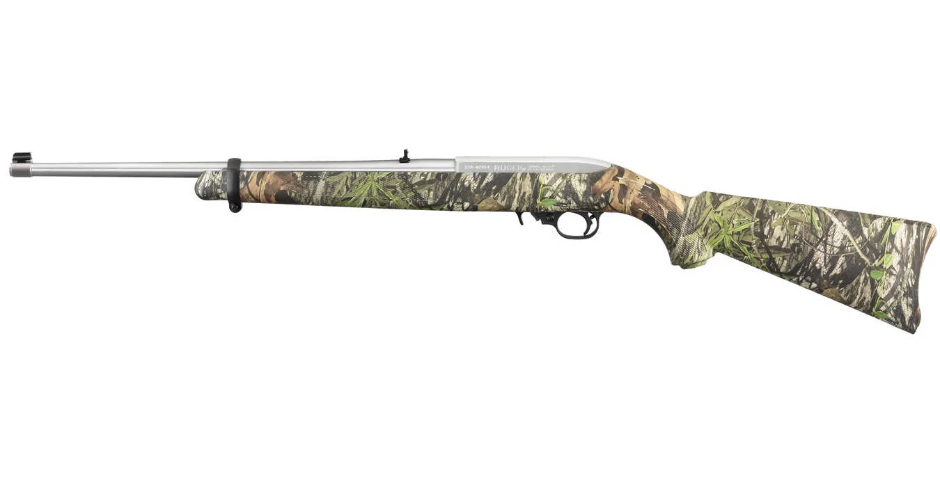 Ruger 10/22 Carbine 22LR Stainless with Mossy Oak Obsession Camo Stock