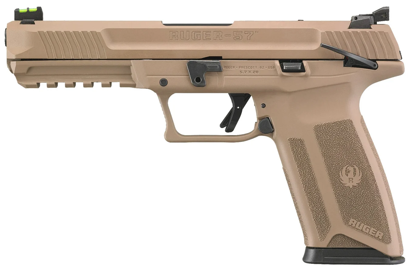 Ruger Ruger-57 5.7x28mm Full-Size Pistol with Davidsons Dark Earth