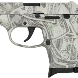 Ruger LCP 380 ACP with Hundred Dollar (0) Bill Glow in the Dark