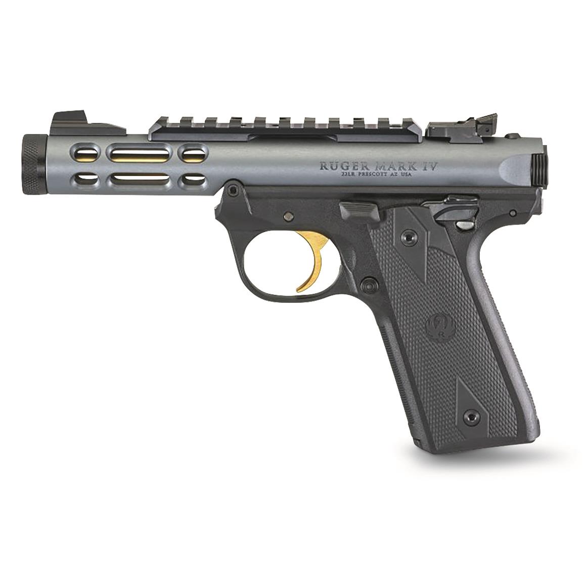 Ruger Mark IV 22/45 Lite, Semi-Automatic, .22LR, Rimfire, 4.4" Barrel