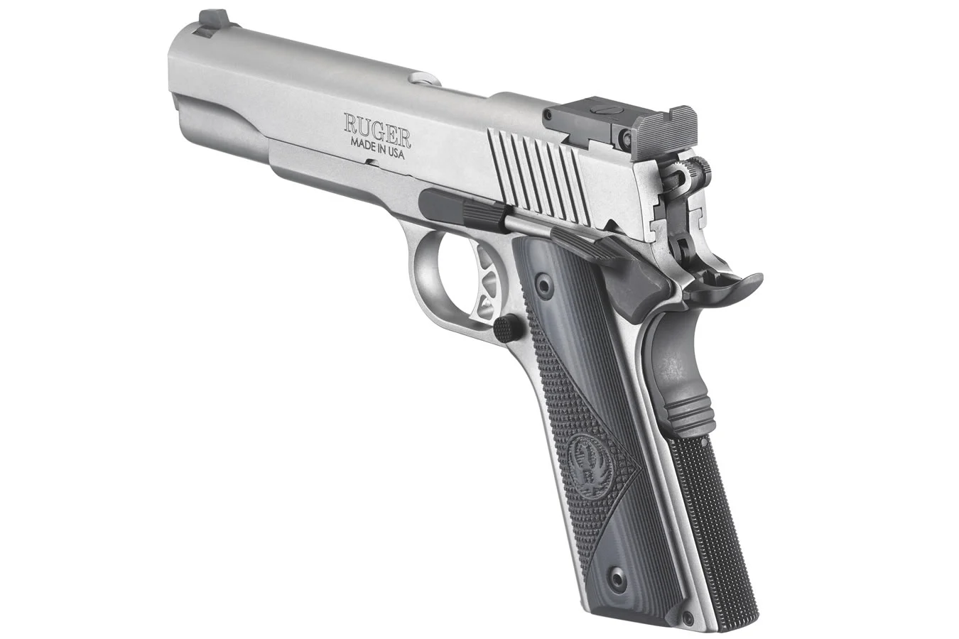 Ruger SR1911 45ACP Stainless Target with Bomar-Style Adjustable Sights