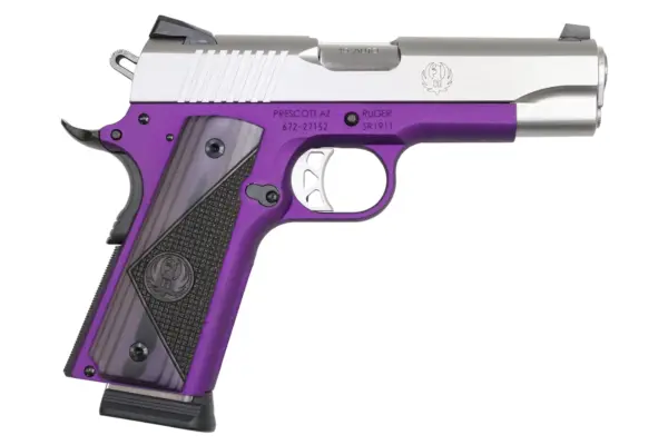 Ruger SR1911 Commander 45 ACP 9-Round Semi-Auto Pistol with Purple