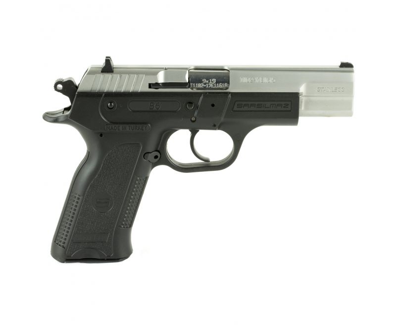 SAR B6 Stainless / Black 9mm 4.5″ Barrel 17-Rounds