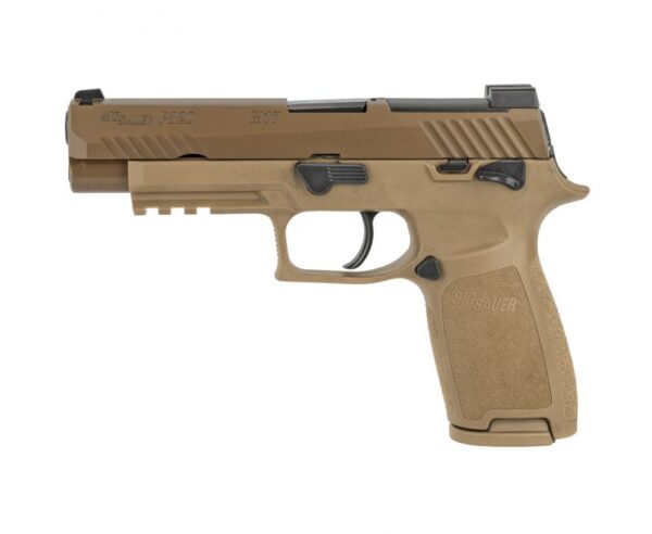 Sig Sauer P320F M17 Coyote Tan 9mm 4.7″ Barrel 17-Rounds SIGLITE Front Sights 1 Magazine