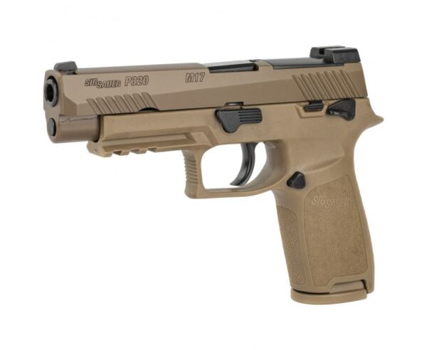 Sig Sauer P320F M17 Coyote Tan 9mm 4.7″ Barrel 17-Rounds SIGLITE Front Sights 1 Magazine