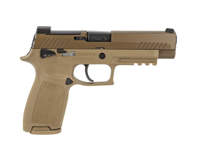 Sig Sauer P320F M17 Coyote Tan 9mm 4.7″ Barrel 17-Rounds SIGLITE Front Sights