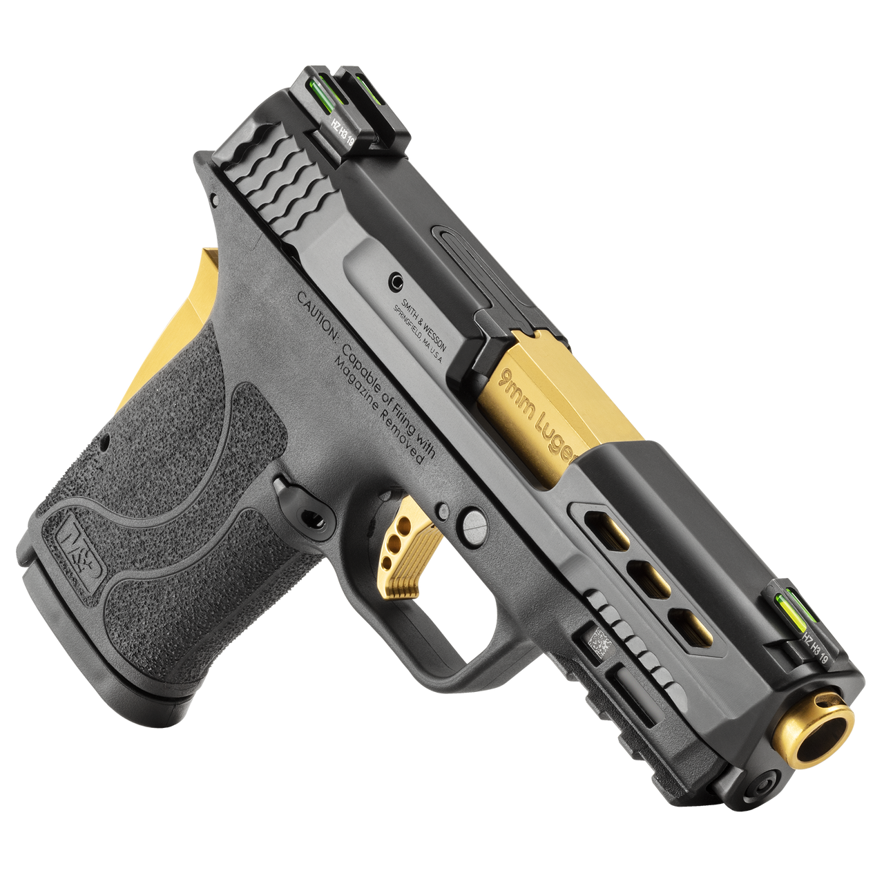 Performance Center® M&amp;Amp;P®9 Shield™ Ez® Gold Ported Barrel No Thumb Safety