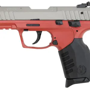 Ruger SR22 22LR Rimfire Pistol with Red Frame and Cerakote Gunmetal