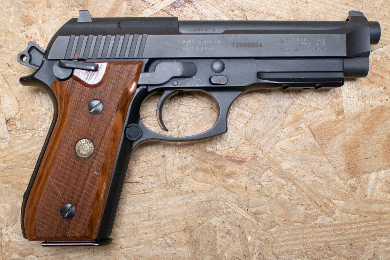 Taurus PT92AF 9mm Police Trade-In Pistol with Wood Grips