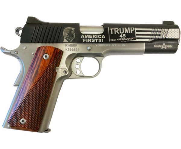 Kimber Custom II Two Tone Black/ Stainless 45ACP 5 Inch 7 Rd Trump / Pence GrabAGun Exclusive