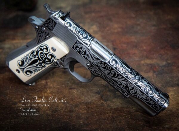 Colt Firearms Series 70 Lisa Tomlin 1911 Stainless / Engraved .45 ACP 5″ 8-Round